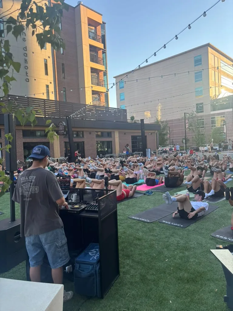 Crowd at an outdoor DJ event
