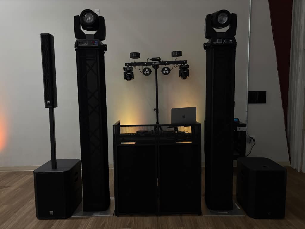 Premium Wedding Package DJ setup by DJF Entertainment
