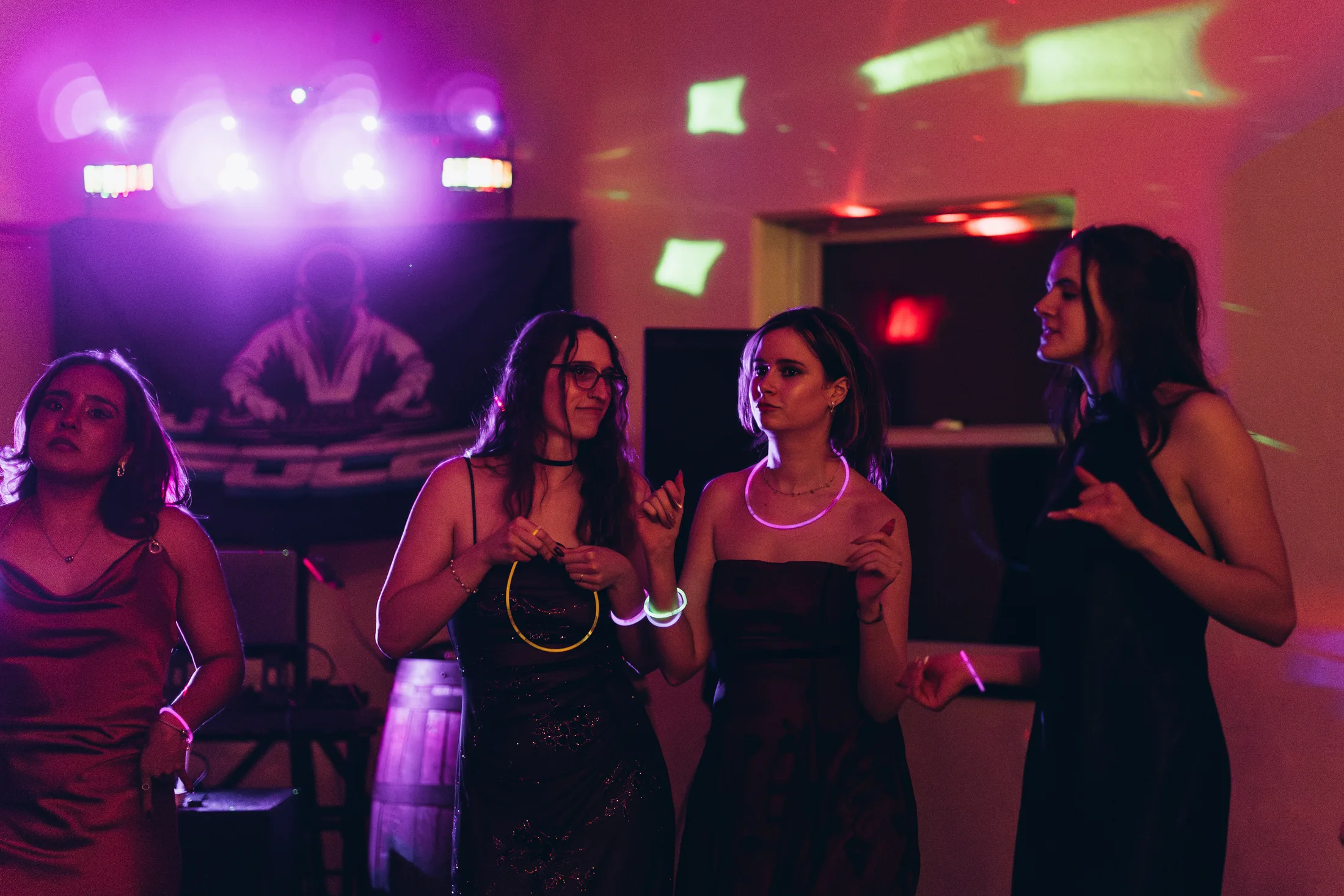 Wedding dance floor at a DJF Entertainment event